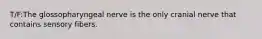 T/F:The glossopharyngeal nerve is the only cranial nerve that contains sensory fibers.