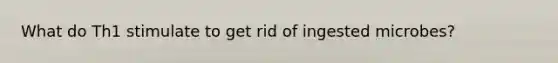 What do Th1 stimulate to get rid of ingested microbes?