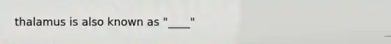 thalamus is also known as "____"