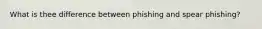 What is thee difference between phishing and spear phishing?