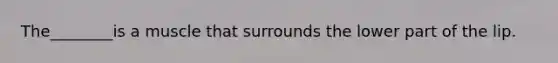 The________is a muscle that surrounds the lower part of the lip.