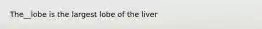 The__lobe is the largest lobe of the liver