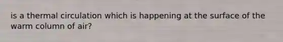 is a thermal circulation which is happening at the surface of the warm column of air?