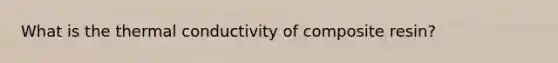 What is the thermal conductivity of composite resin?