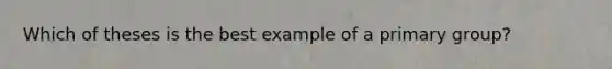 Which of theses is the best example of a primary group?