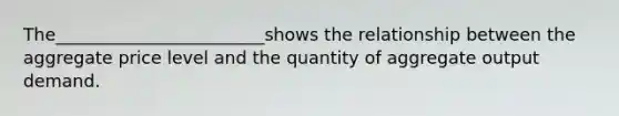 The________________________shows the relationship between the aggregate price level and the quantity of aggregate output demand.