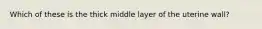 Which of these is the thick middle layer of the uterine wall?