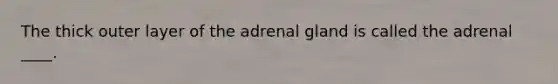 The thick outer layer of the adrenal gland is called the adrenal ____.