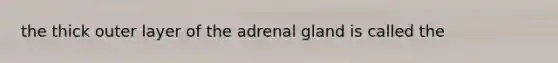 the thick outer layer of the adrenal gland is called the