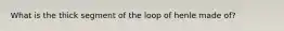 What is the thick segment of the loop of henle made of?