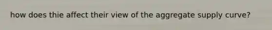 how does thie affect their view of the aggregate supply curve?