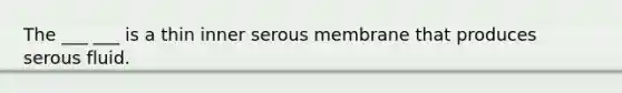 The ___ ___ is a thin inner serous membrane that produces serous fluid.