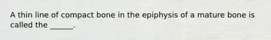 A thin line of compact bone in the epiphysis of a mature bone is called the ______.