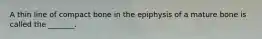 A thin line of compact bone in the epiphysis of a mature bone is called the _______.