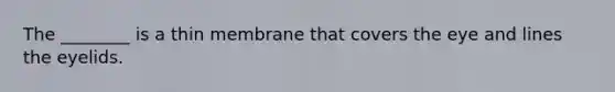 The ________ is a thin membrane that covers the eye and lines the eyelids.