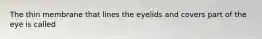 The thin membrane that lines the eyelids and covers part of the eye is called