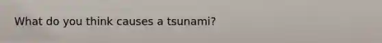 What do you think causes a tsunami?