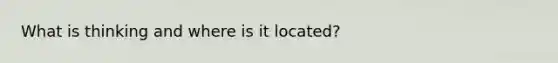 What is thinking and where is it located?