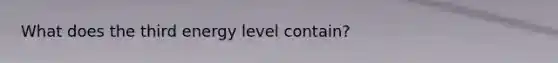 What does the third energy level contain?