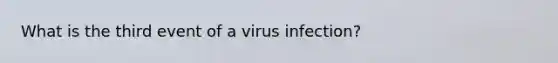 What is the third event of a virus infection?