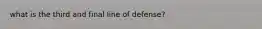 what is the third and final line of defense?