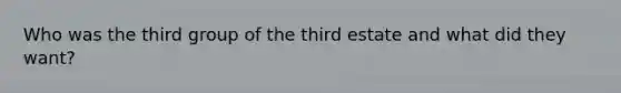 Who was the third group of the third estate and what did they want?