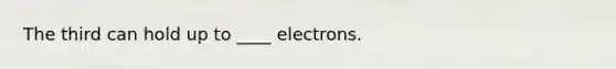 The third can hold up to ____ electrons.