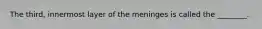 The third, innermost layer of the meninges is called the ________.