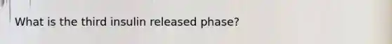 What is the third insulin released phase?