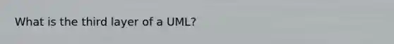 What is the third layer of a UML?