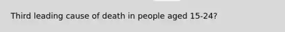 Third leading cause of death in people aged 15-24?