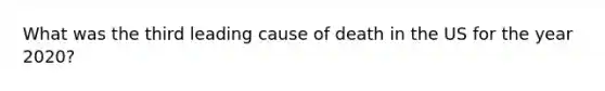 What was the third leading cause of death in the US for the year 2020?