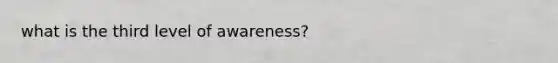 what is the third level of awareness?