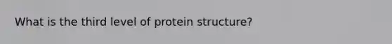 What is the third level of protein structure?