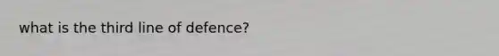 what is the third line of defence?