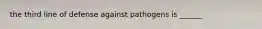 the third line of defense against pathogens is ______