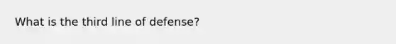 What is the third line of defense?