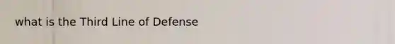 what is the Third Line of Defense