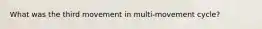 What was the third movement in multi-movement cycle?