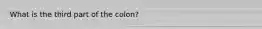 What is the third part of the colon?