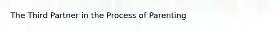 The Third Partner in the Process of Parenting