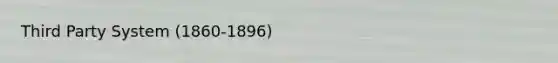 Third Party System (1860-1896)