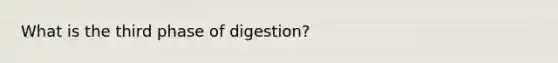 What is the third phase of digestion?