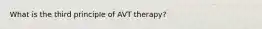 What is the third principle of AVT therapy?