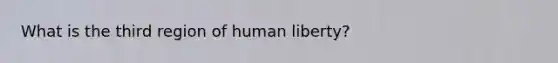 What is the third region of human liberty?