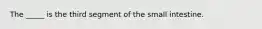 The _____ is the third segment of the small intestine.