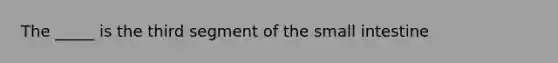 The _____ is the third segment of the small intestine