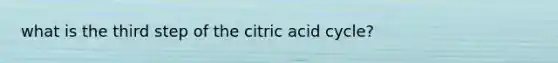 what is the third step of the citric acid cycle?