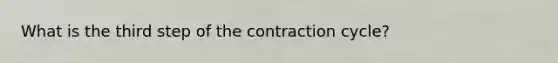 What is the third step of the contraction cycle?