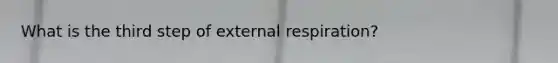 What is the third step of external respiration?